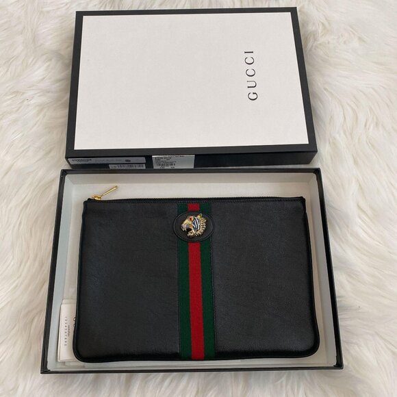 Gucci Rajah Black Clutch - Picture 1 of 9